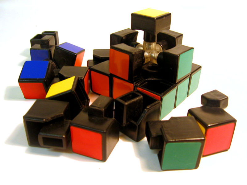 Disassembled Rubik's Cube